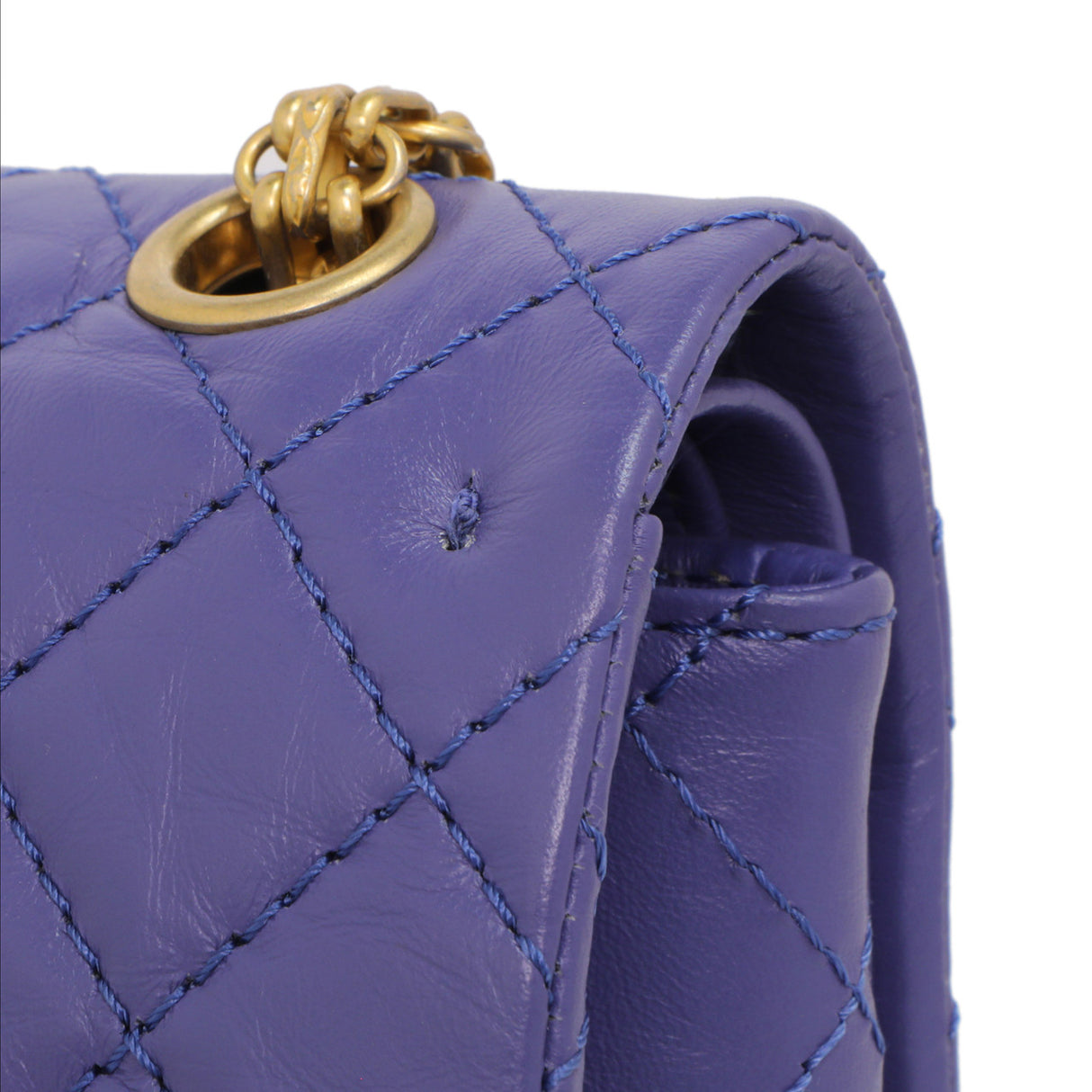 Chanel Purple Quilted Aged Calfskin 2.55 Reissue Double Flap 225