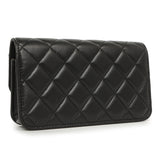 Chanel Black Quilted Lambskin Pearl Crush Clutch with Chain