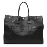 Saint Laurent Black Vitello Large Rive Gauche Tote Handbags Saint Laurent