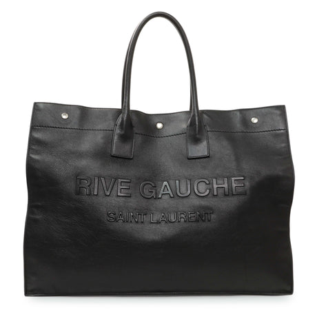 Saint Laurent Black Vitello Large Rive Gauche Tote Handbags Saint Laurent
