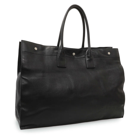 Saint Laurent Black Vitello Large Rive Gauche Tote Handbags Saint Laurent