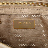 Prada Beige Saffiano Lux Mini Galleria Double Zip Tote