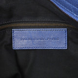 Balenciaga Blue Agneau Classic Hardware Velo