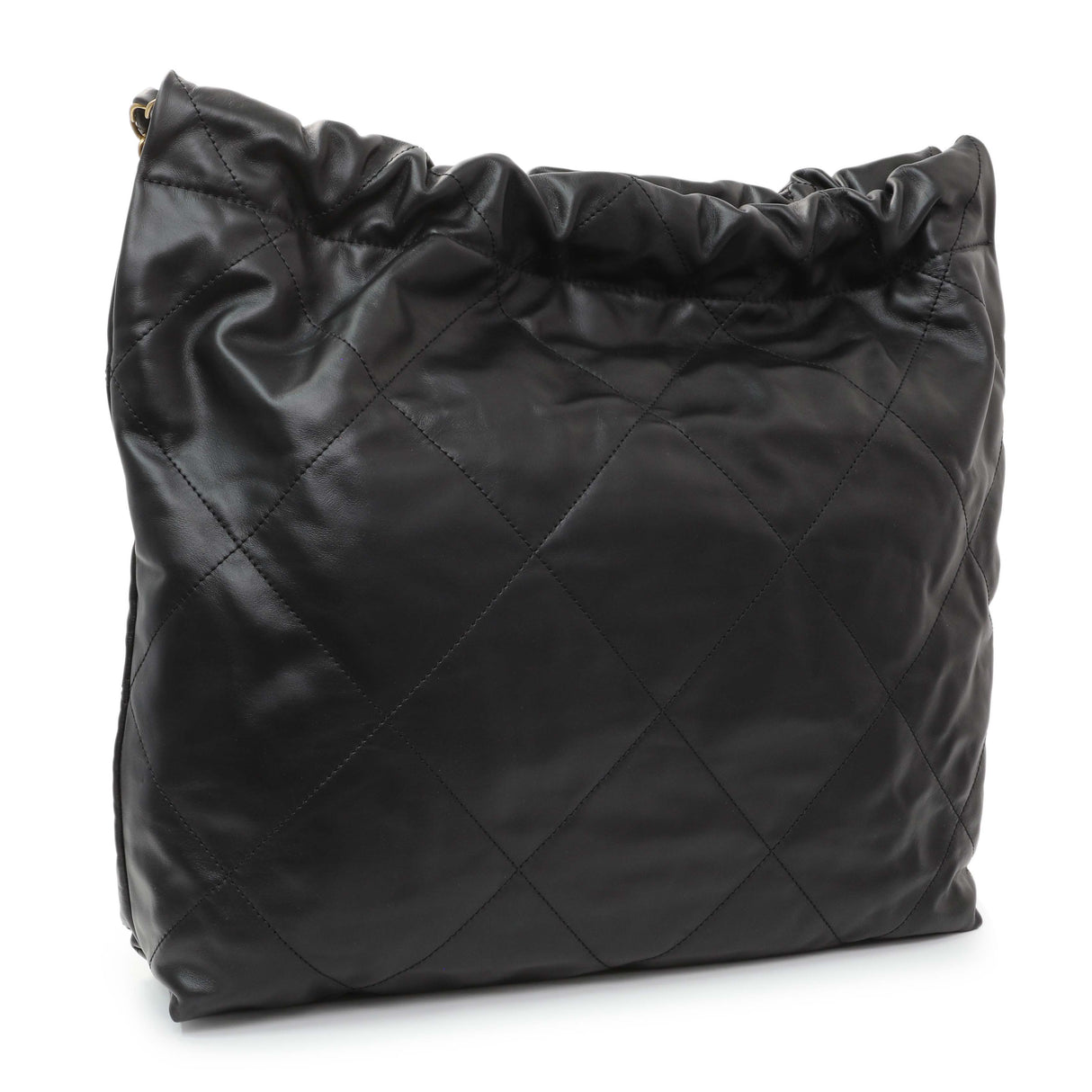Chanel Black Quilted Shiny Calfskin Large Chanel 22 Handbags Chanel
