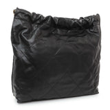 Chanel Black Quilted Shiny Calfskin Large Chanel 22 Handbags Chanel