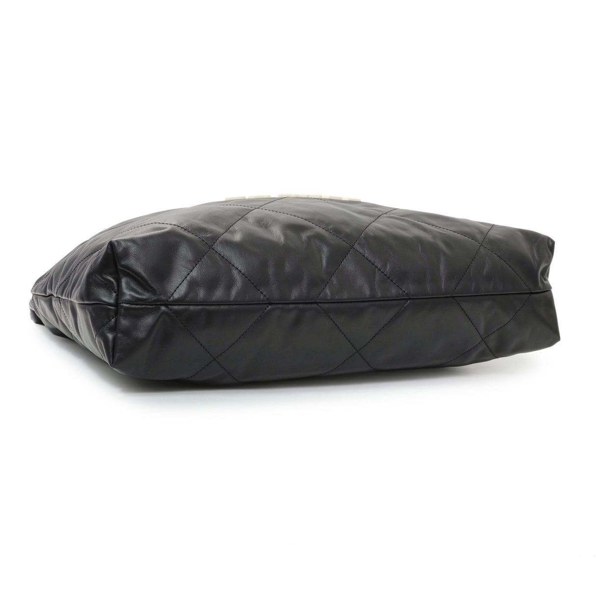 Chanel Black Quilted Shiny Calfskin Large Chanel 22 Handbags Chanel