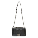 Chanel Black Quilted Calfskin Medium Boy Flap Handbags Chanel