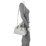 Christian Dior Grey Calfskin Cannage Medium The Lady 95.22 Handbags Christian Dior
