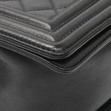 Chanel Black Quilted Calfskin Medium Boy Flap Handbags Chanel
