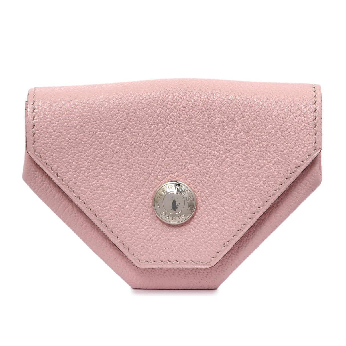 Hermes Rose Sakura Chevre 72 Coin Purse