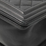 Chanel Black Quilted Calfskin Medium Boy Flap Handbags Chanel