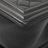 Chanel Black Quilted Calfskin Medium Boy Flap Handbags Chanel