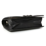 Chanel Black Calfskin Woven PVC Medium Boy Flap