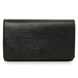 Louis Vuitton Black Epi Porte-Monnaie Billets Tresor Wallet