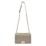 Chanel Grey Caviar Medium Boy Flap