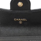 Chanel Black Lambskin Quilted Flap Card Holder Wallet