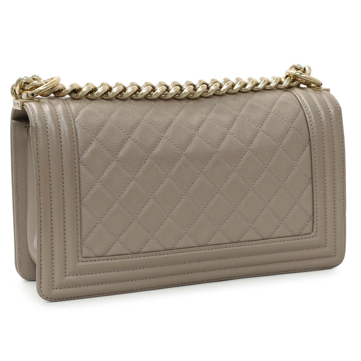 Chanel Grey Caviar Medium Boy Flap