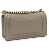 Chanel Grey Caviar Medium Boy Flap
