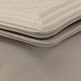 Chanel Grey Caviar Medium Boy Flap