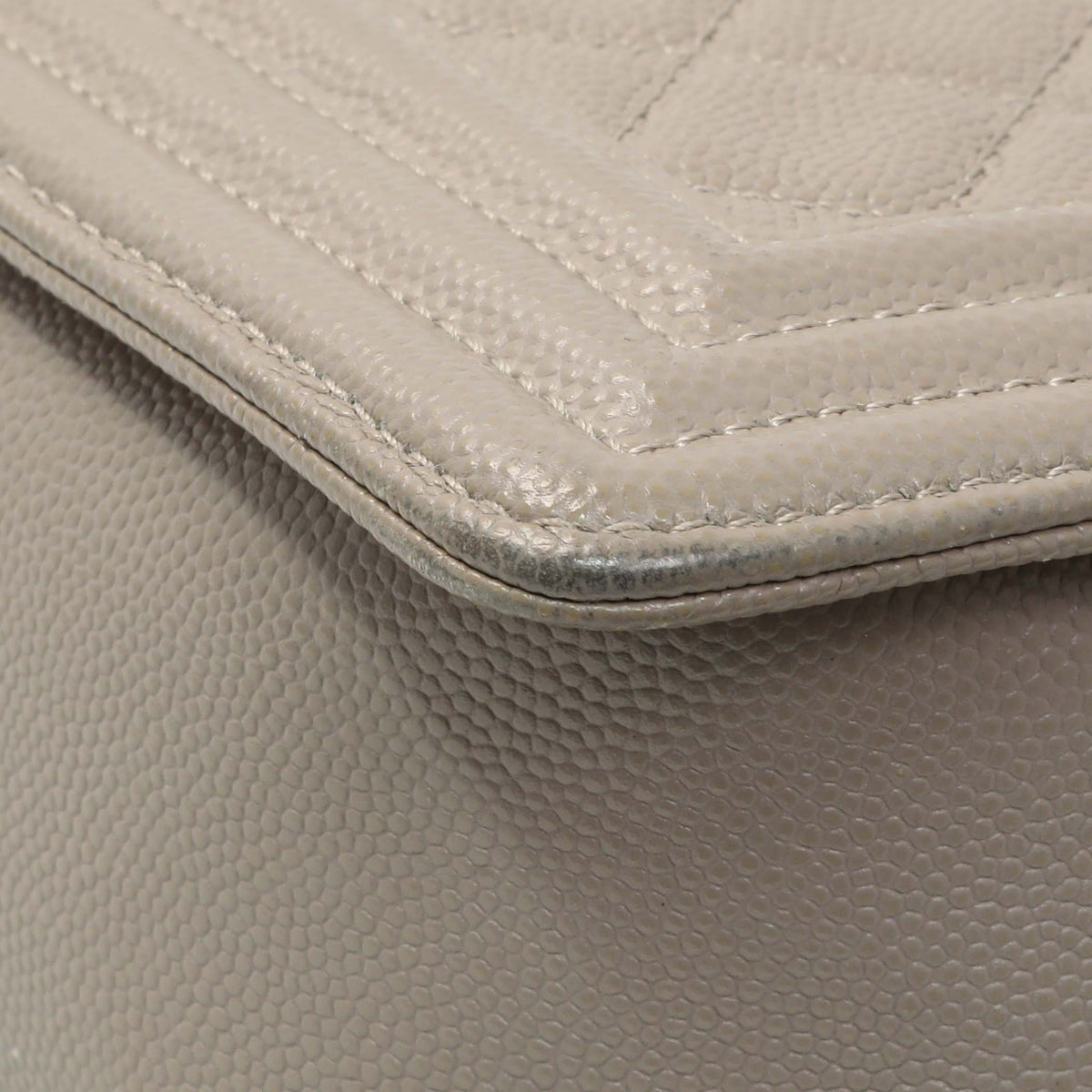 Chanel Grey Caviar Medium Boy Flap