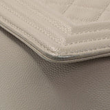 Chanel Grey Caviar Medium Boy Flap