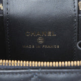 Chanel Navy Lambskin Mini Vanity Case With Chain