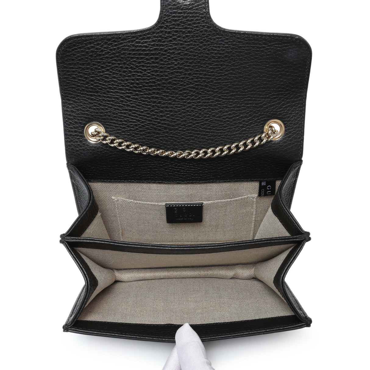 Gucci Black Dollar Calfskin Small Interlocking G Shoulder Bag Handbags Gucci