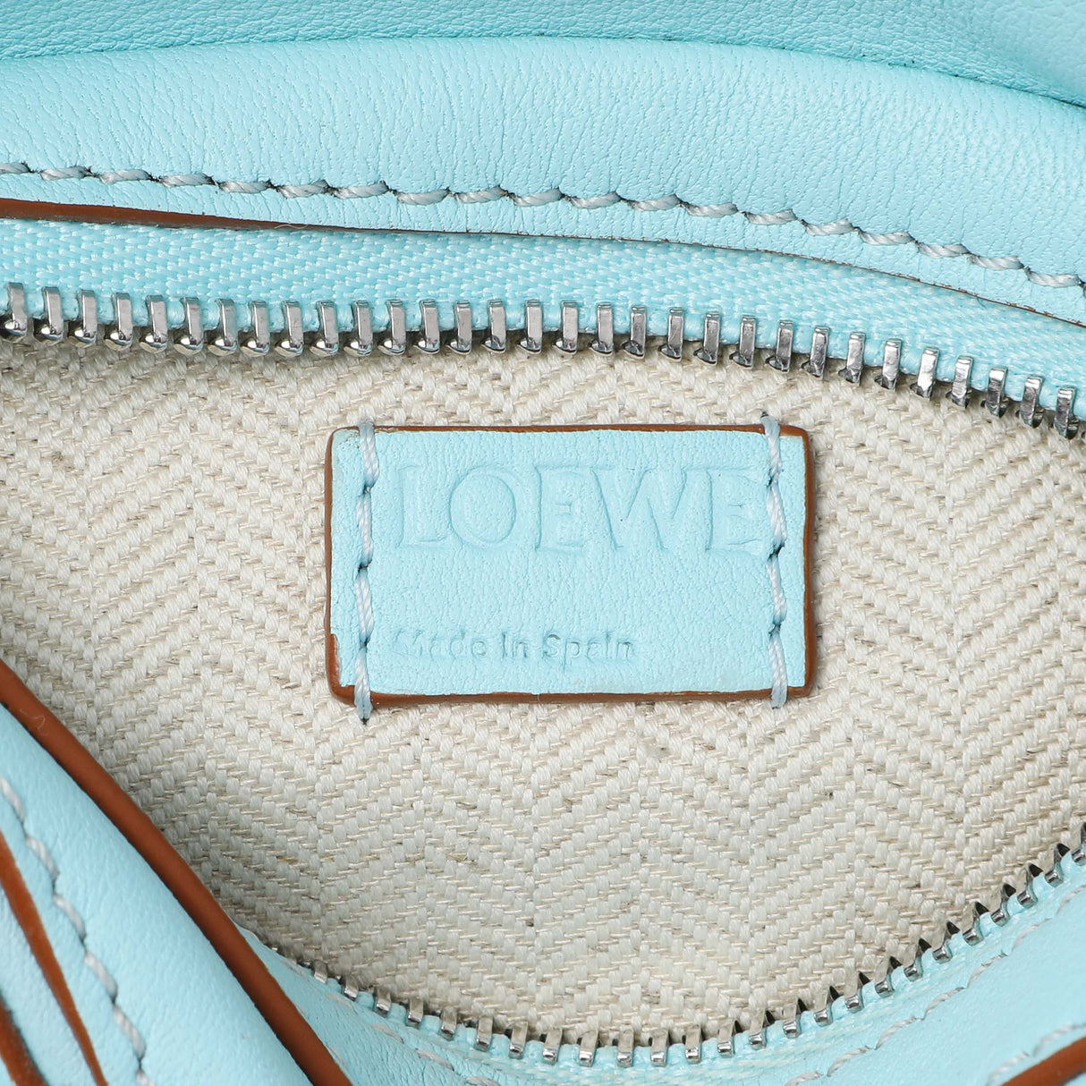 Loewe Blue Calfskin Nano Puzzle Bag