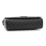 Gucci GG Supreme Monogram Appia Calfskin Web Flap Messenger Handbags Gucci