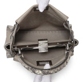 Fendi Plaster Cuoio Romano Snakeskin Selleria Mini Peekaboo Iconic Satchel Handbags Fendi
