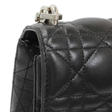 Christian Dior Black Lambskin Cannage Medium Miss Dior Flap Handbags Christian Dior