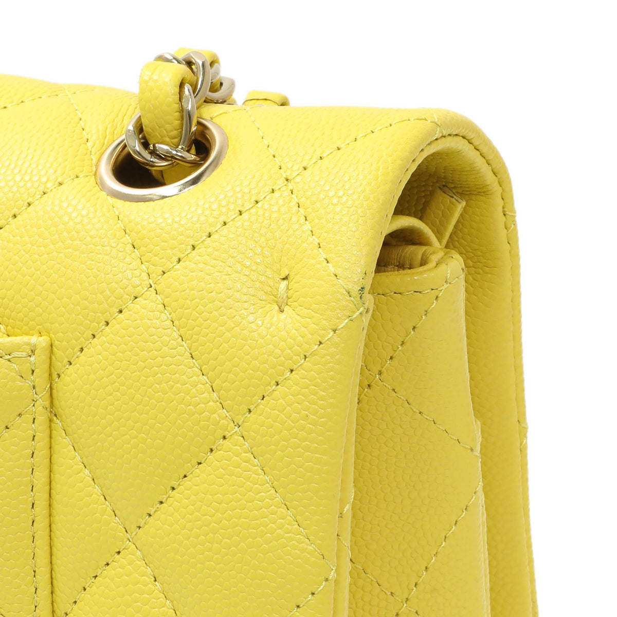-6 items Wed Oct 14 ⬆️- Chanel Yellow Quilted Caviar Medium Double Flap Handbags Chanel