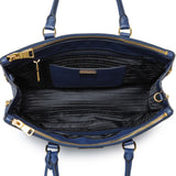Prada Blue Saffiano Medium Galleria Double Zip Tote Handbags Prada