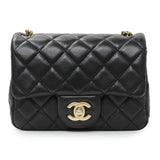 Chanel Black Lambskin Quilted Mini Pearl Crush Flap Handbags Chanel