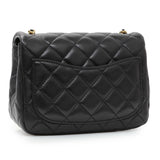 Chanel Black Lambskin Quilted Mini Pearl Crush Flap Handbags Chanel