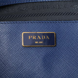 Prada Blue Saffiano Medium Galleria Double Zip Tote Handbags Prada