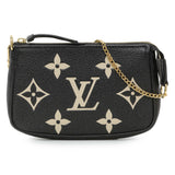 Louis Vuitton Black Empreinte Monogram Giant Mini Pochette Accessories Handbags Louis Vuitton
