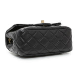 Chanel Black Lambskin Quilted Mini Pearl Crush Flap Handbags Chanel