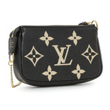 Louis Vuitton Black Empreinte Monogram Giant Mini Pochette Accessories Handbags Louis Vuitton