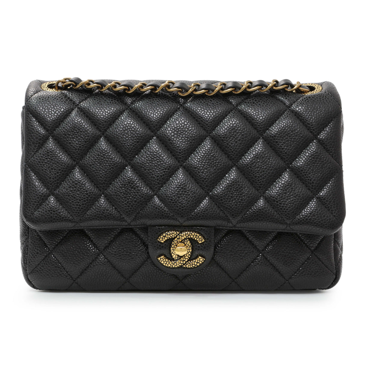 Chanel Black Quilted Caviar Small Flap Handbags Chanel