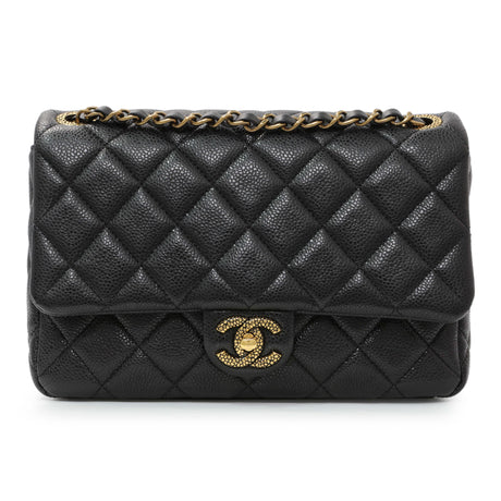Chanel Black Quilted Caviar Small Flap Handbags Chanel