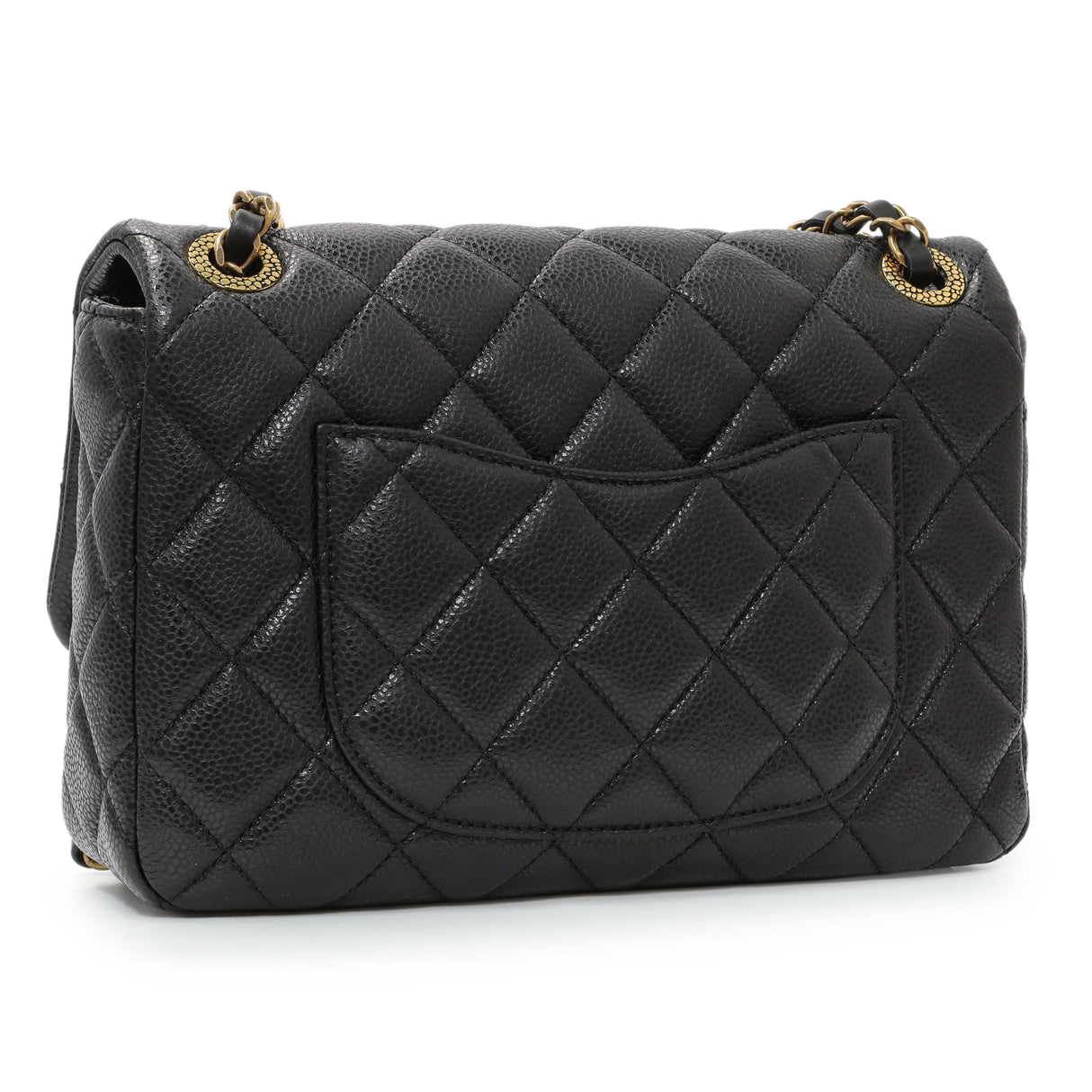 Chanel Black Quilted Caviar Small Flap Handbags Chanel