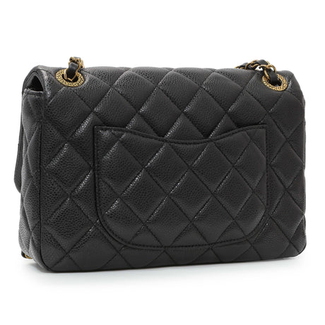 Chanel Black Quilted Caviar Small Flap Handbags Chanel