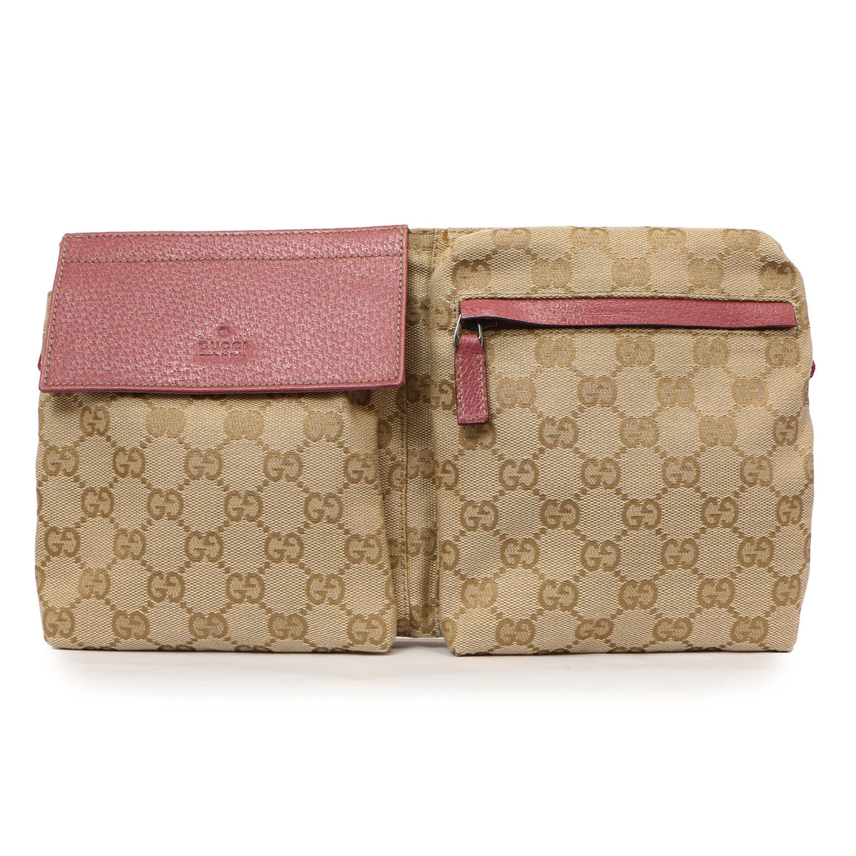 Gucci Monogram Double Pocket Belt Bag