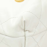 Chanel White Shiny Calfskin Quilted Mini Chanel 22