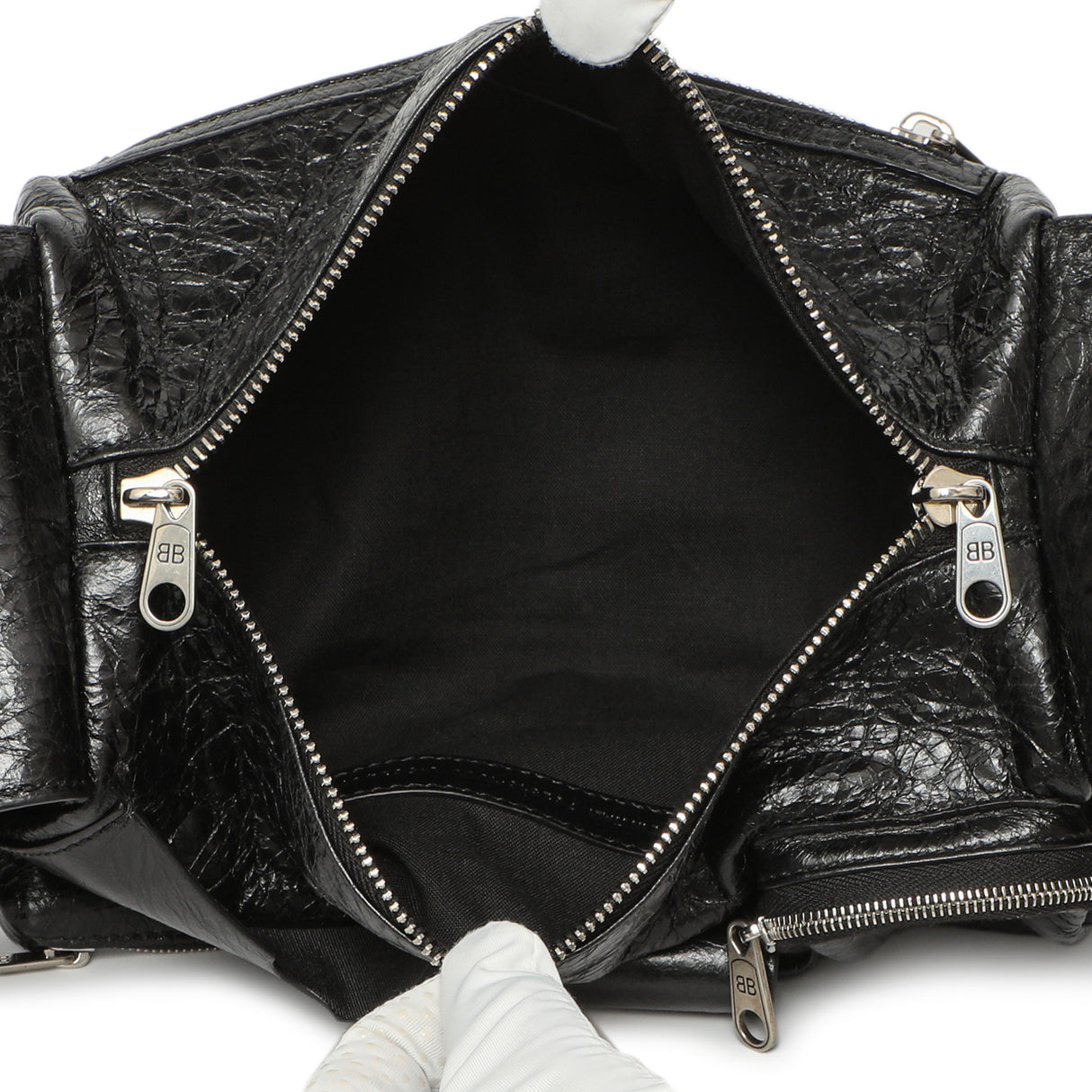 Balenciaga Black Lambskin Superbusy XS Sling Bag