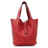 Hermes Red Clemence Picotin 22 Handbags Hermes