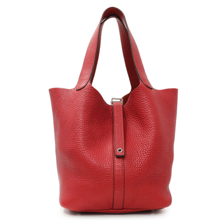 Hermes Red Clemence Picotin 22 Handbags Hermes