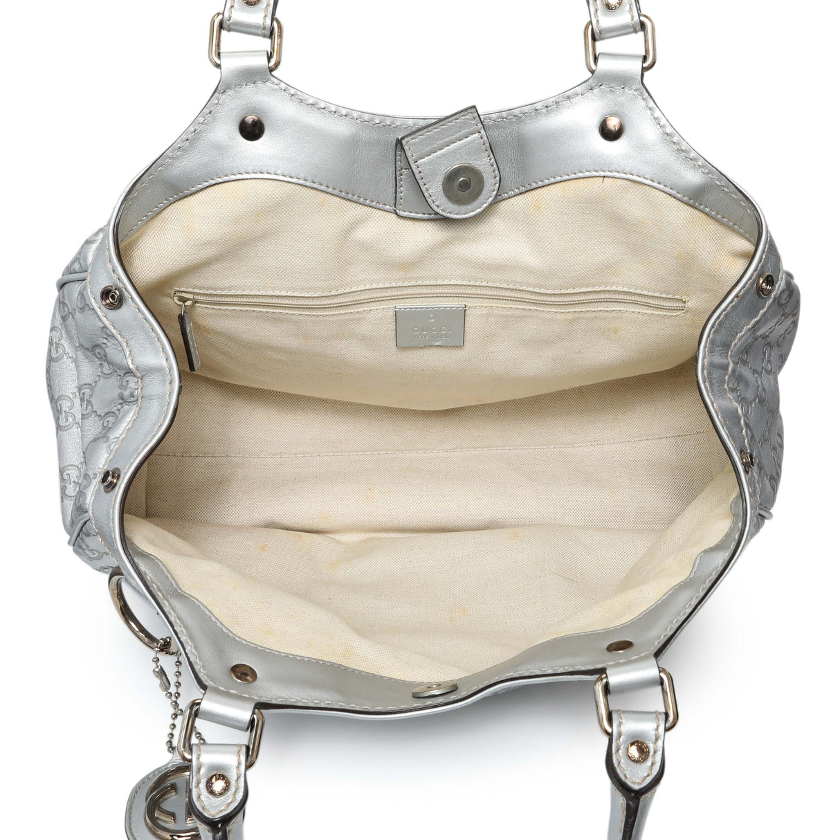 Gucci Silver Guccissima Sukey Tote Handbags Gucci