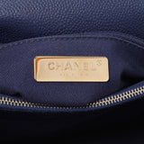 Chanel Navy Blue Caviar City Walk Flap
